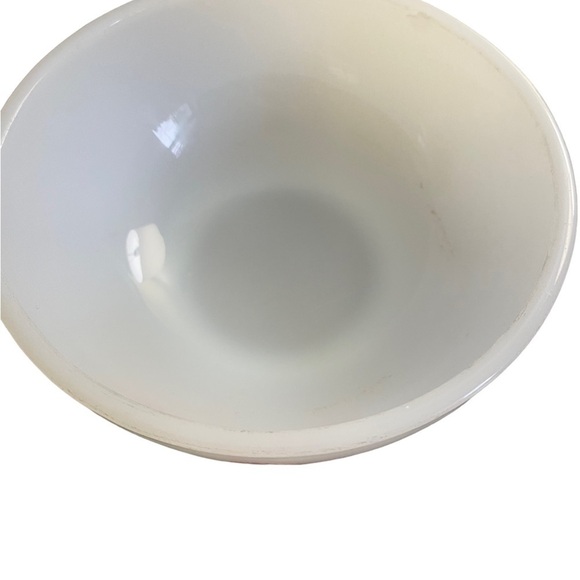 Vintage Fire King White Milk Glass‎ Hand Painted Dessert Bowl 5” Anchor Hawking - Picture 2 of 3